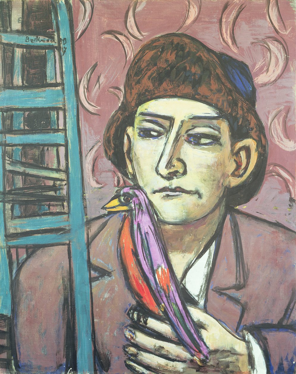 Manden med en fugl af Max Beckmann
