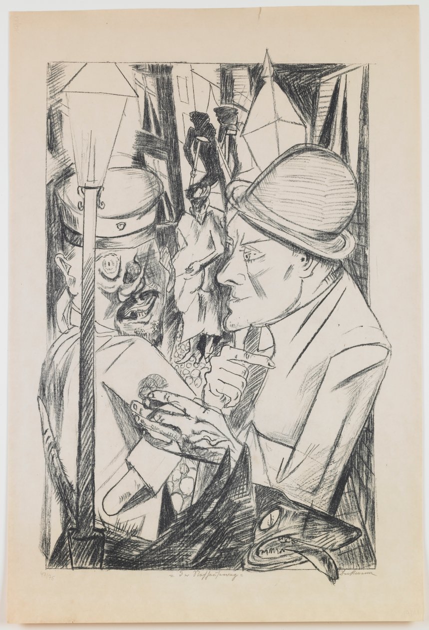 Vejen hjem, plade 2 fra serien "Hell" af Max Beckmann