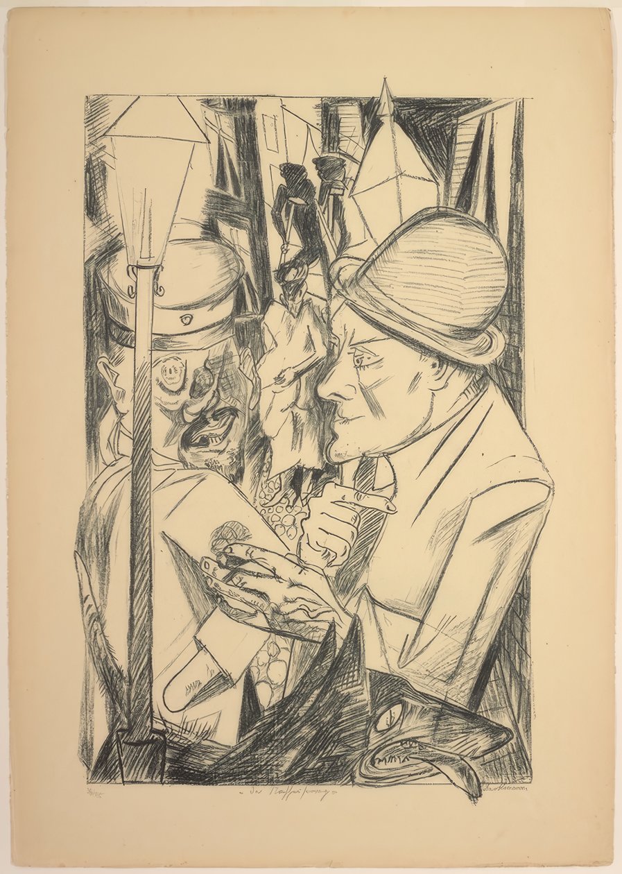 Vejen hjem, tallerken to fra Die Hölle af Max Beckmann