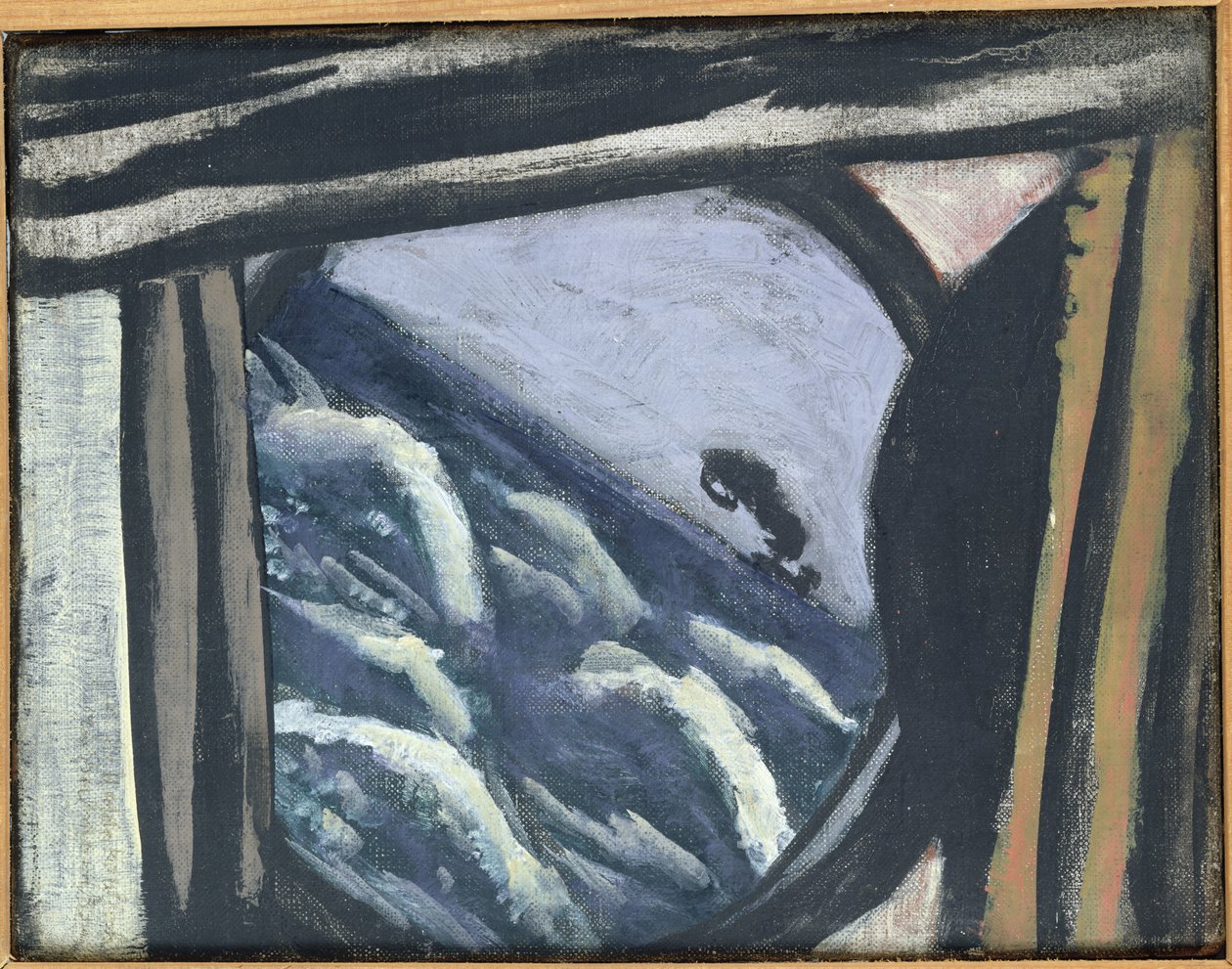 Udsigt fra skibets luge (olie på lærred) af Max Beckmann