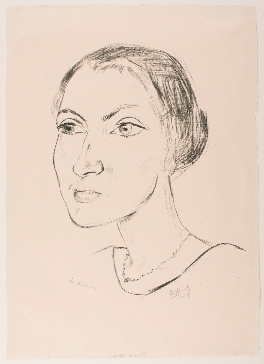 Kvinde med halskæde (fru Parcus) af Max Beckmann