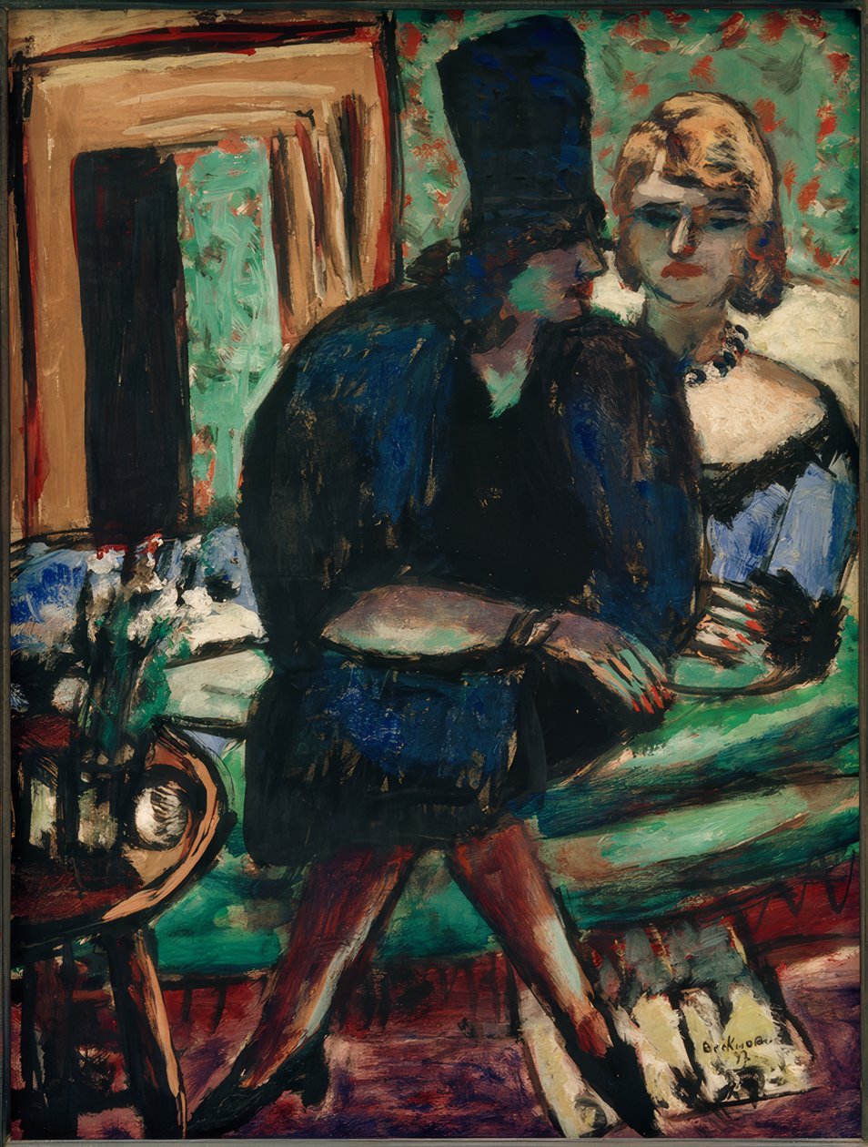 To kvinder i sofaen af Max Beckmann