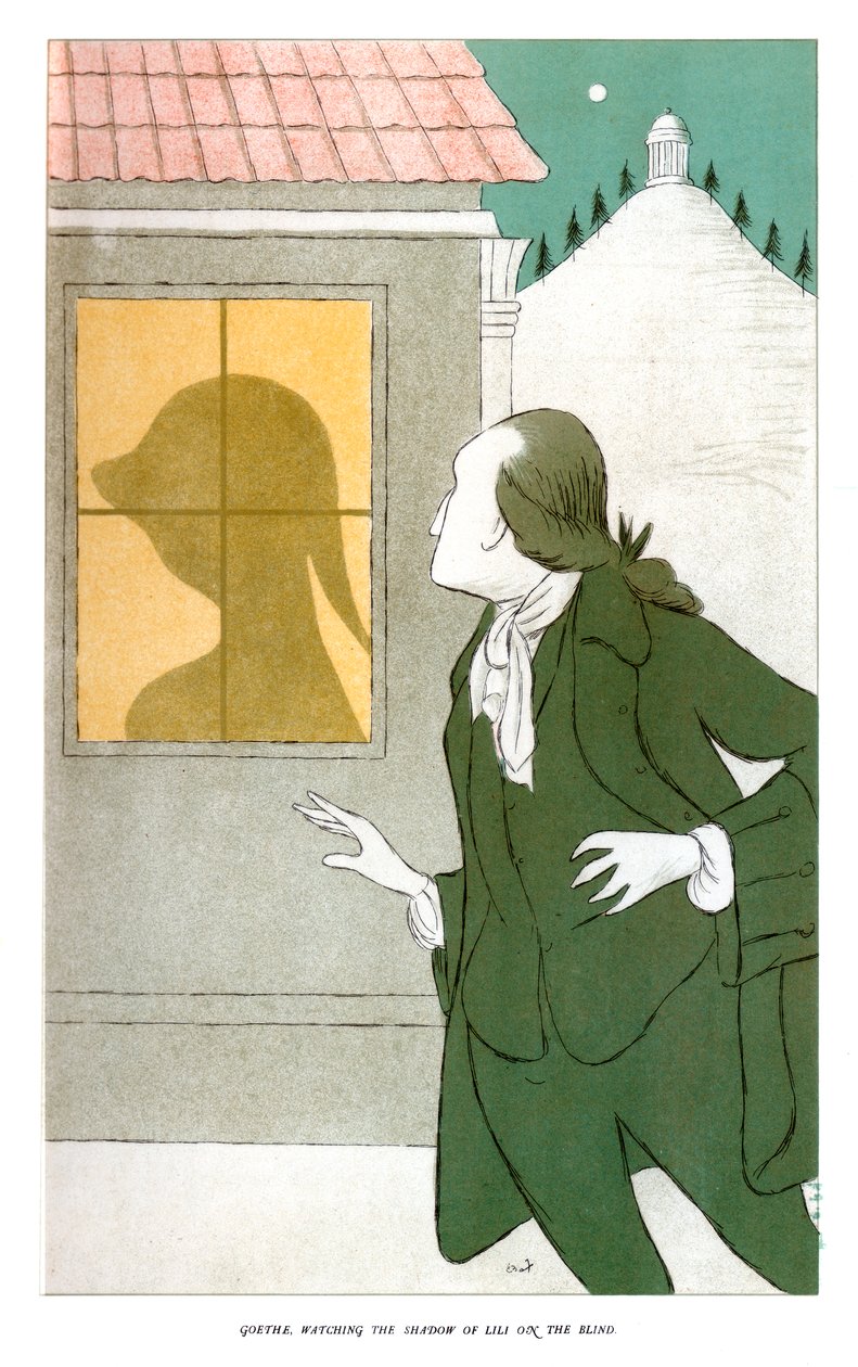 Goethe ser på Lili i blindes skygge, 1904 af Henry Maximilian Beerbohm