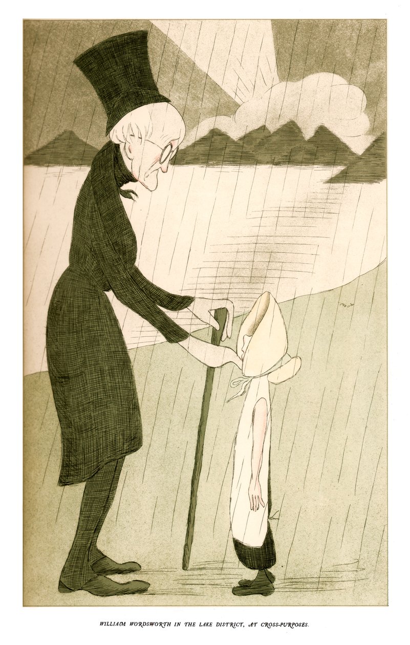William Wordsworth i Lake District, ved Cross-Purposes, 1904. af Henry Maximilian Beerbohm