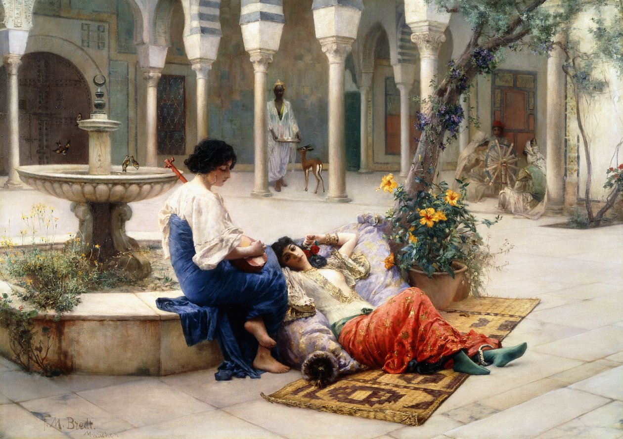 I Harems gårdhave, af Ferdinand Max Bredt