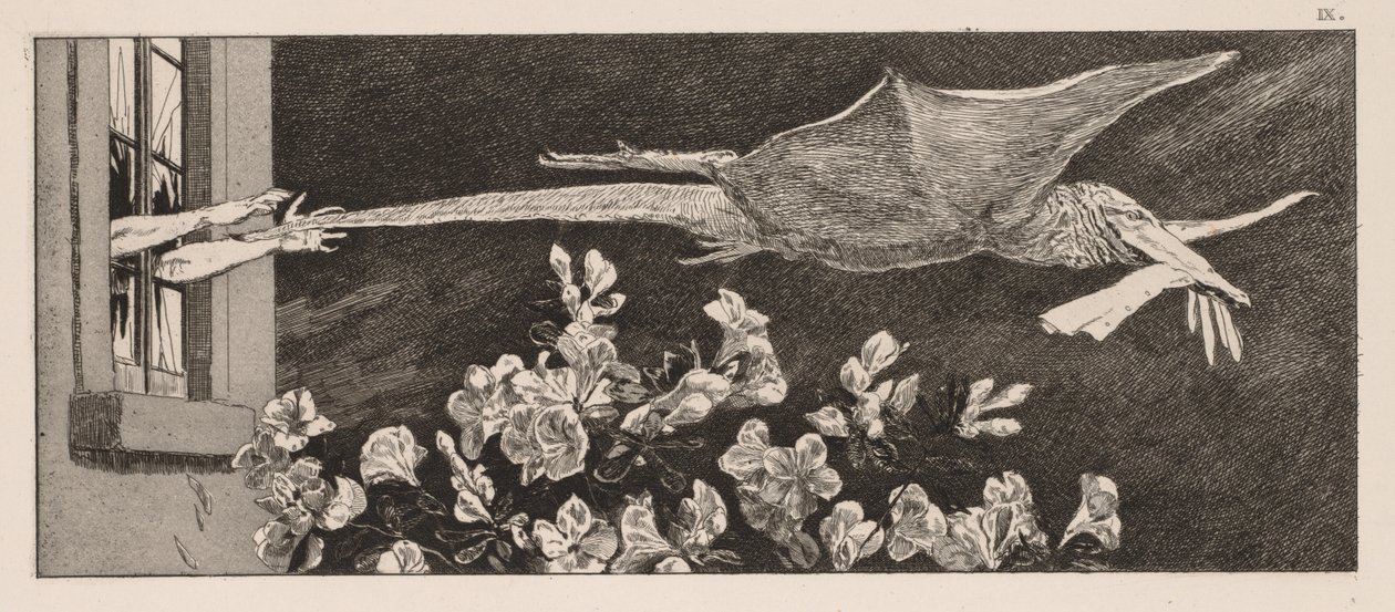 A Glove: The Abduction, 1880. af Max Klinger