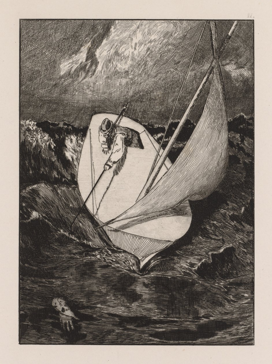 A Glove: The Rescue, 1880. af Max Klinger