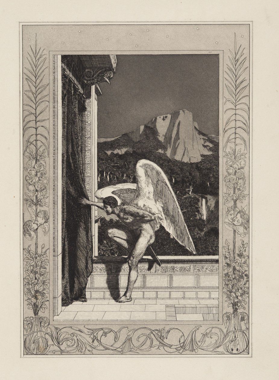 Amor kommer (Amor og Psyche, Opus V, blad 12) af Max Klinger