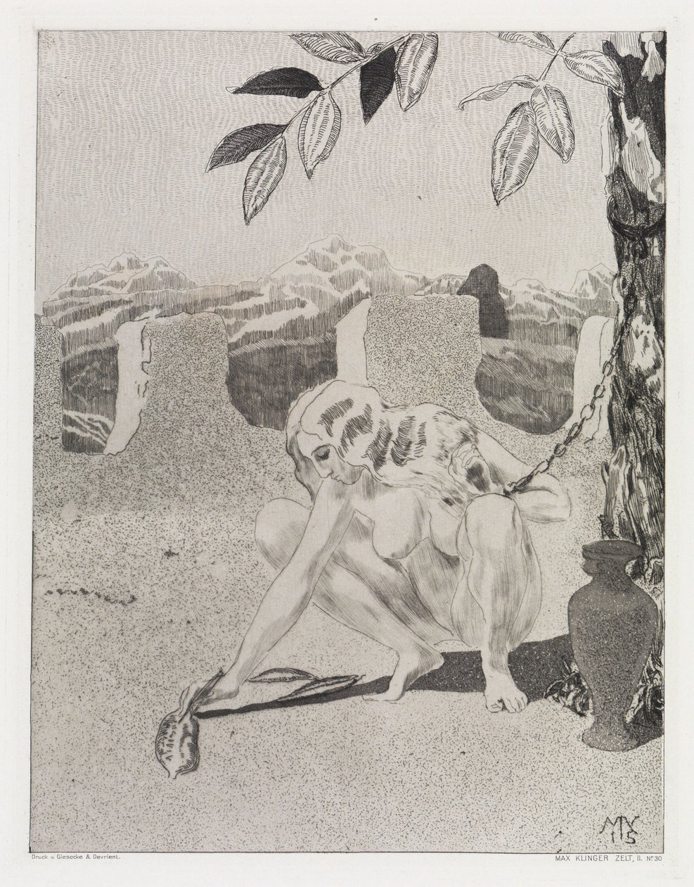 På tårnet (Telt, Opus XIV, 2. del, nr. 30) af Max Klinger