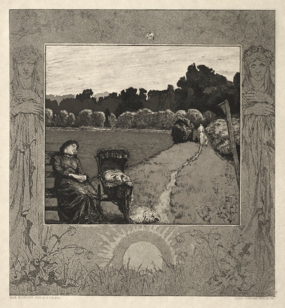 Child, from On Death, Part I, Opus XI Kind, vom Tode, Part I, Opus XI, 1889. af Max Klinger
