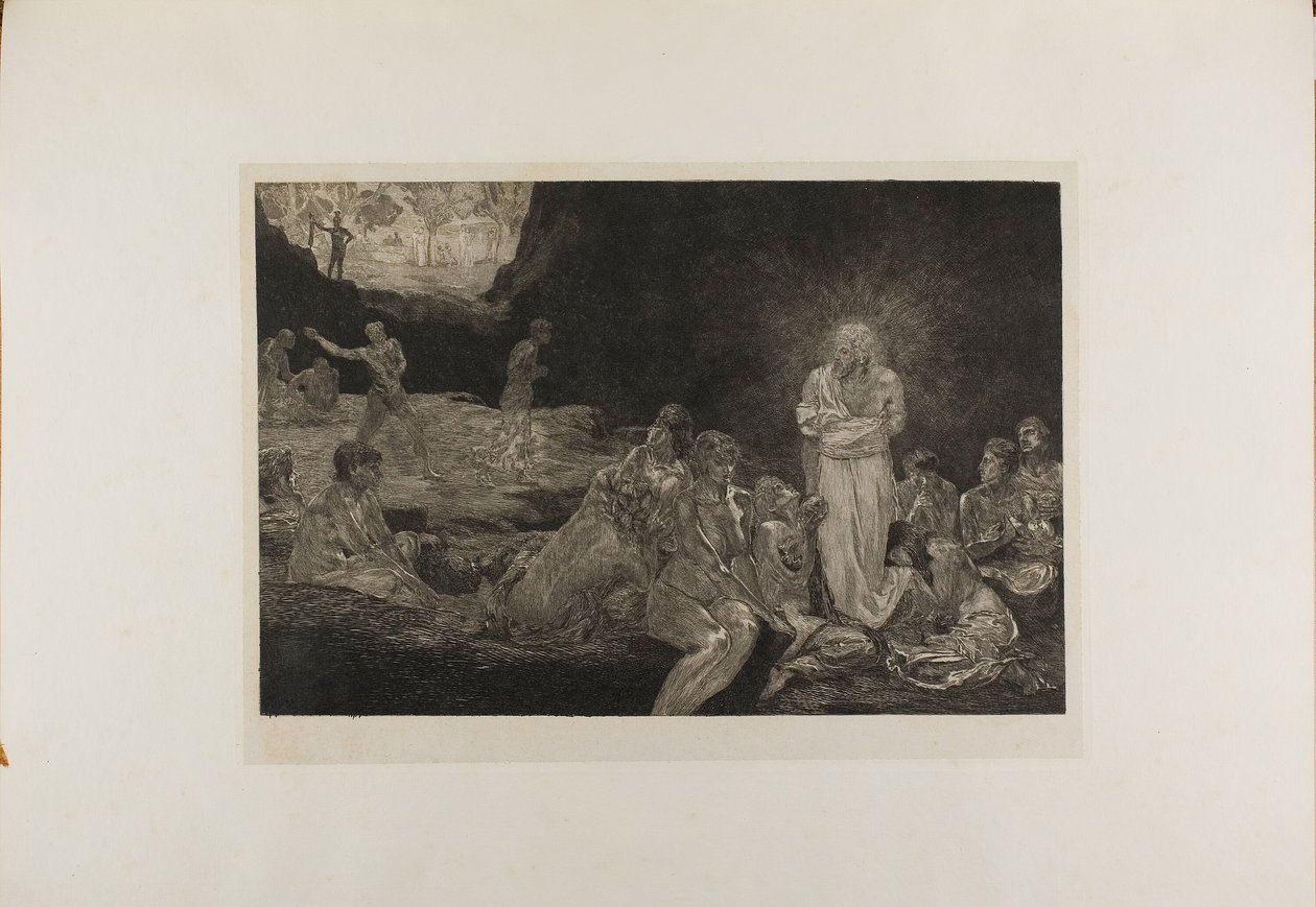 Christ and the Women Sinners, tallerken tretten fra A Life af Max Klinger