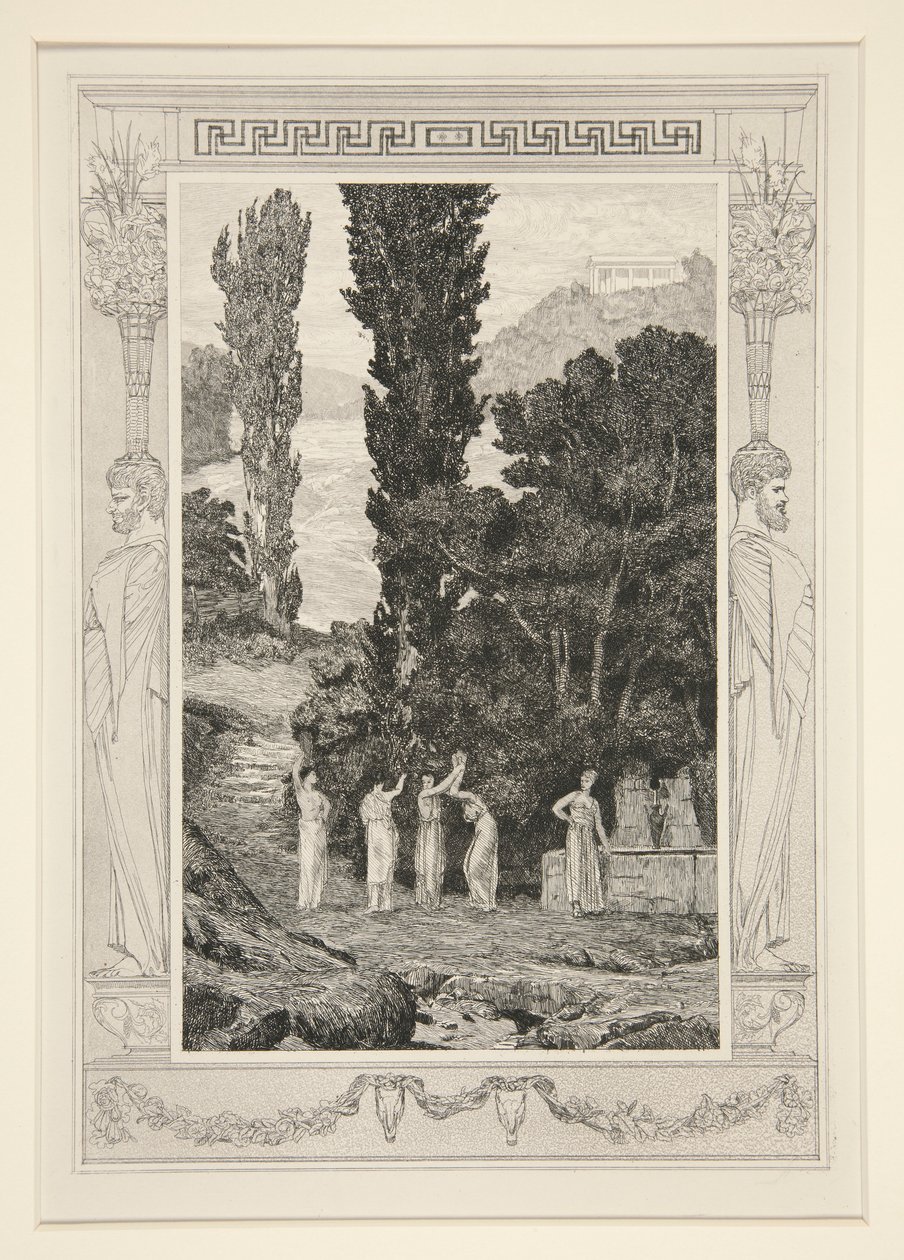 Klassiske figurer (Psyche Wandering) af Max Klinger