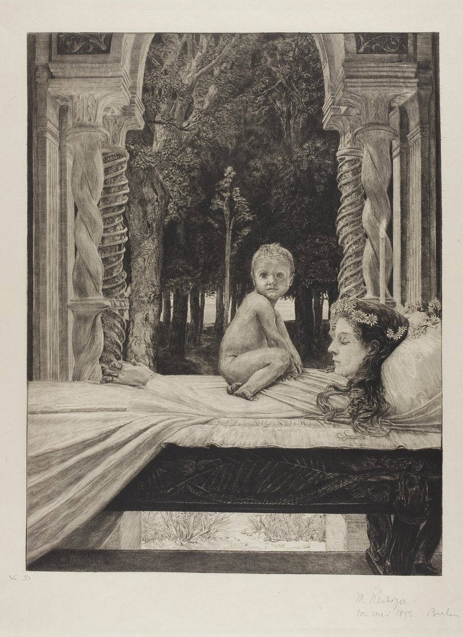 Dead Mother, tallerken ti fra On Death, del II af Max Klinger