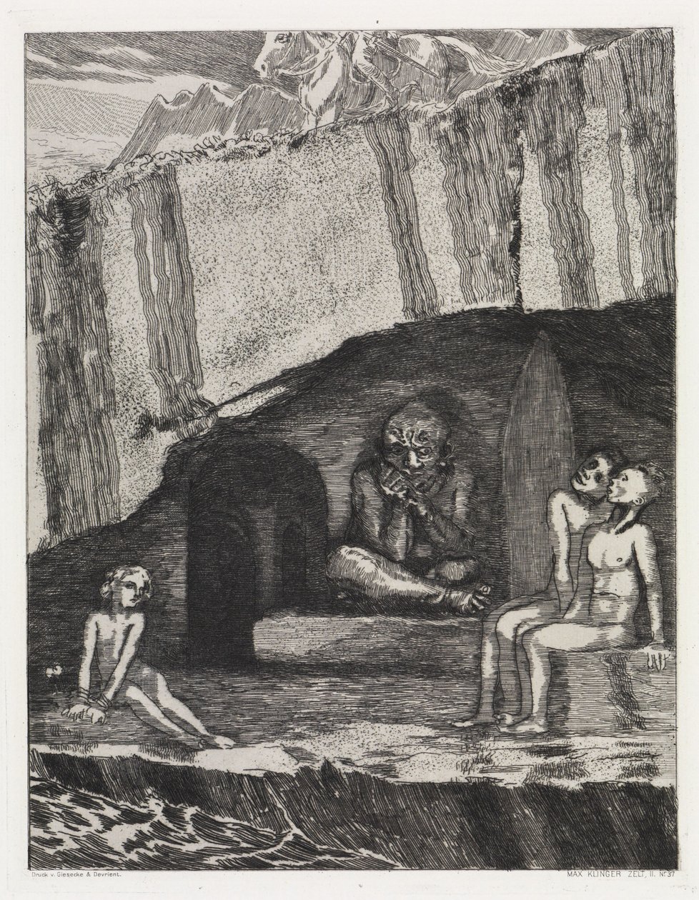 Hulen (Telt, Opus XIV, 2. del, nr. 37) af Max Klinger
