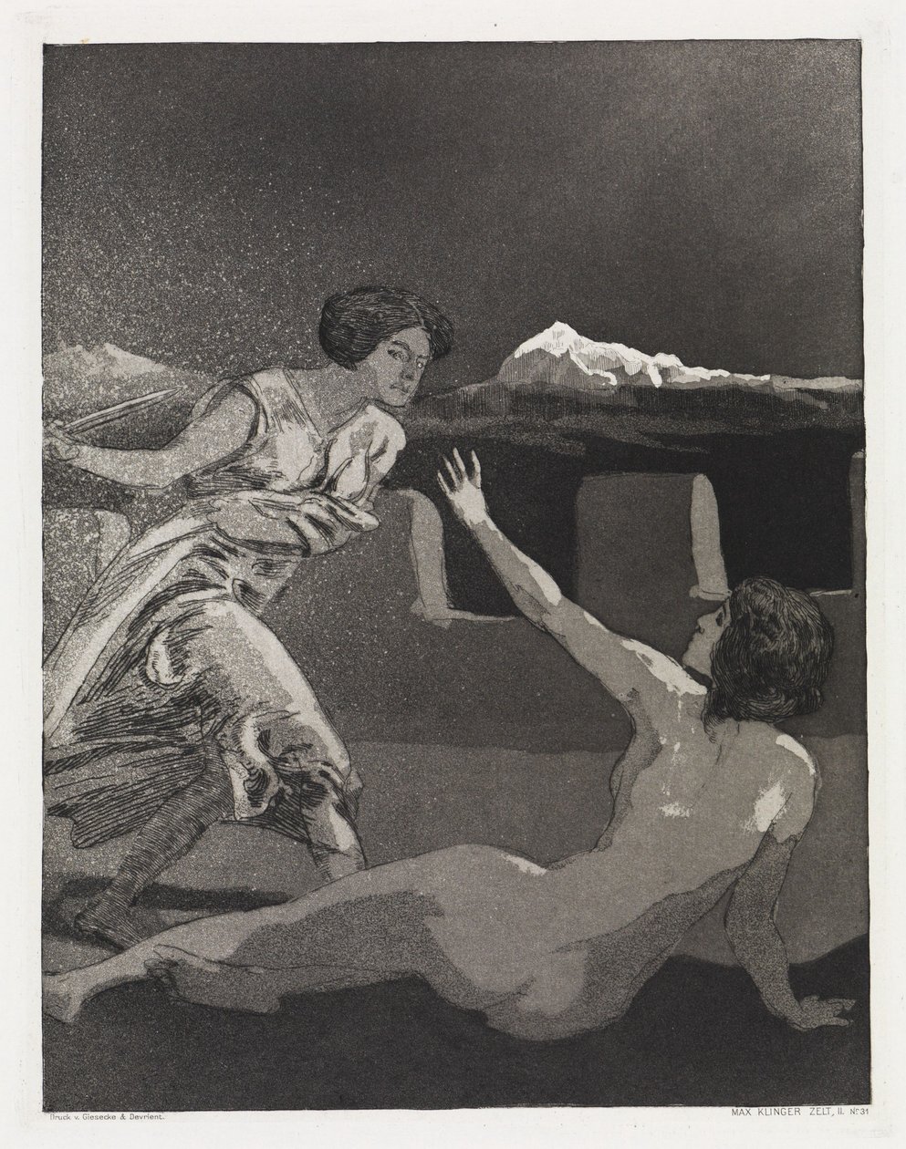 Trussel (Telt, Opus XIV, 2. del, nr. 31) af Max Klinger
