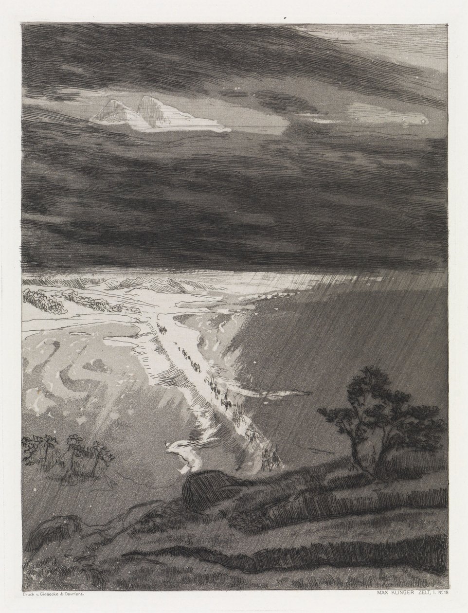 Gennem sumpe (Telt, Opus XIV, 1. del, nr. 18) af Max Klinger