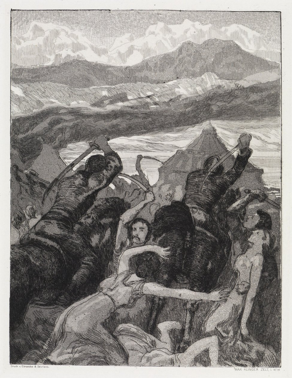 Indbrud (Telt, Opus XIV, 1. del, nr. 14) af Max Klinger