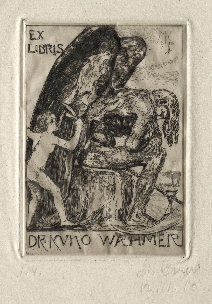 Ex Libris Dr. Kuno Waehmer af Max Klinger
