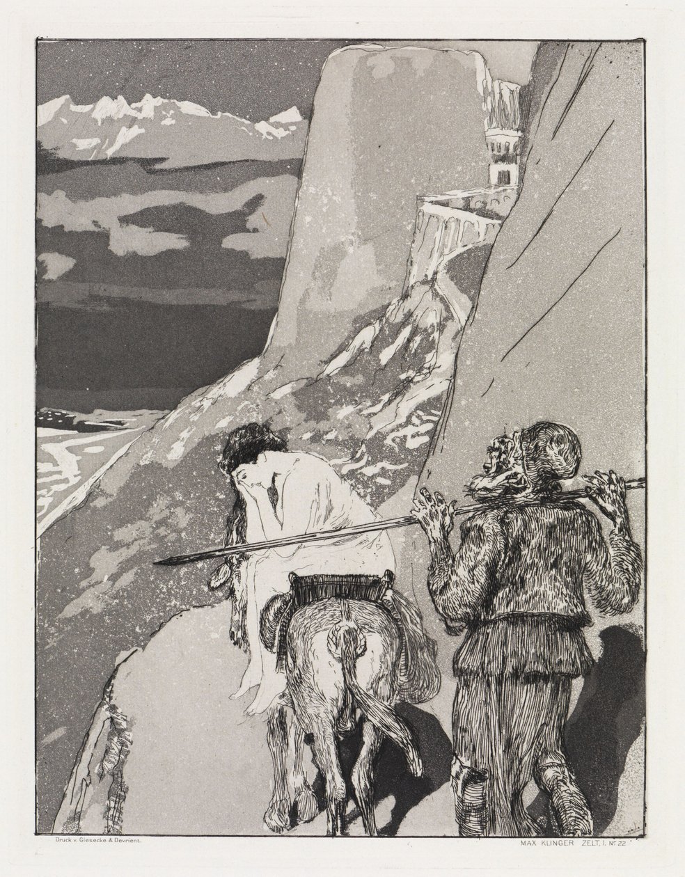 Fange (Telt, opus XIV, del 1, nr. 22) af Max Klinger