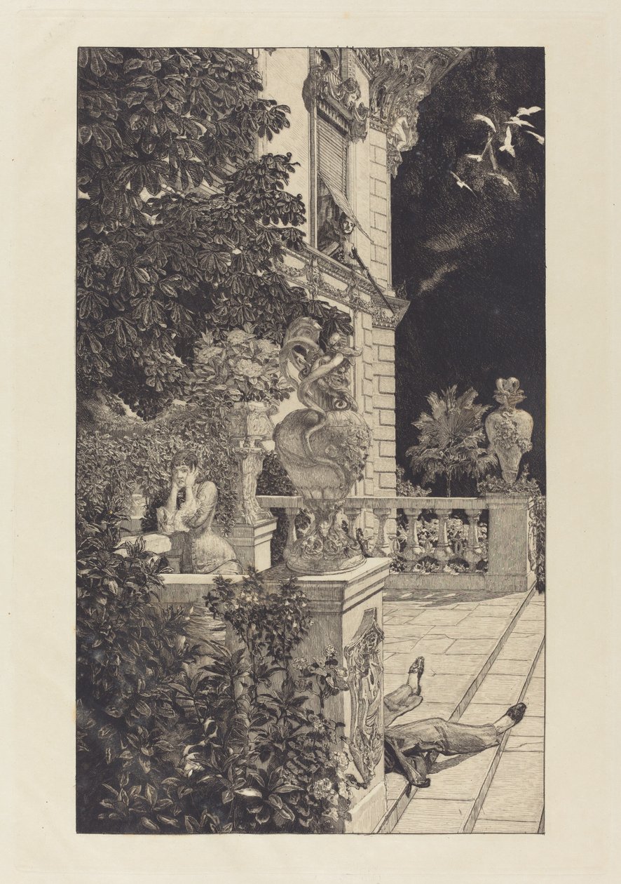 I Flagranti, 1883. af Max Klinger