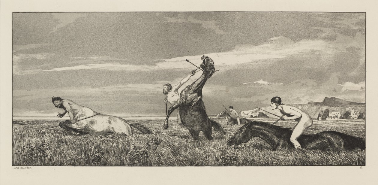 Intermezzi, Opus IV, Bl. 3: Kentaur forfulgt af Max Klinger