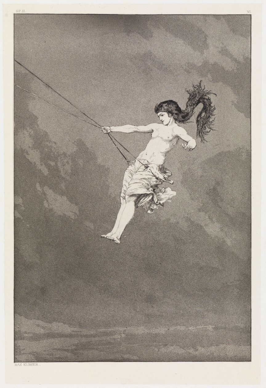 Intermezzo (Første intermezzo) (Redninger af ovidiske ofre, Opus II, blad 6) af Max Klinger