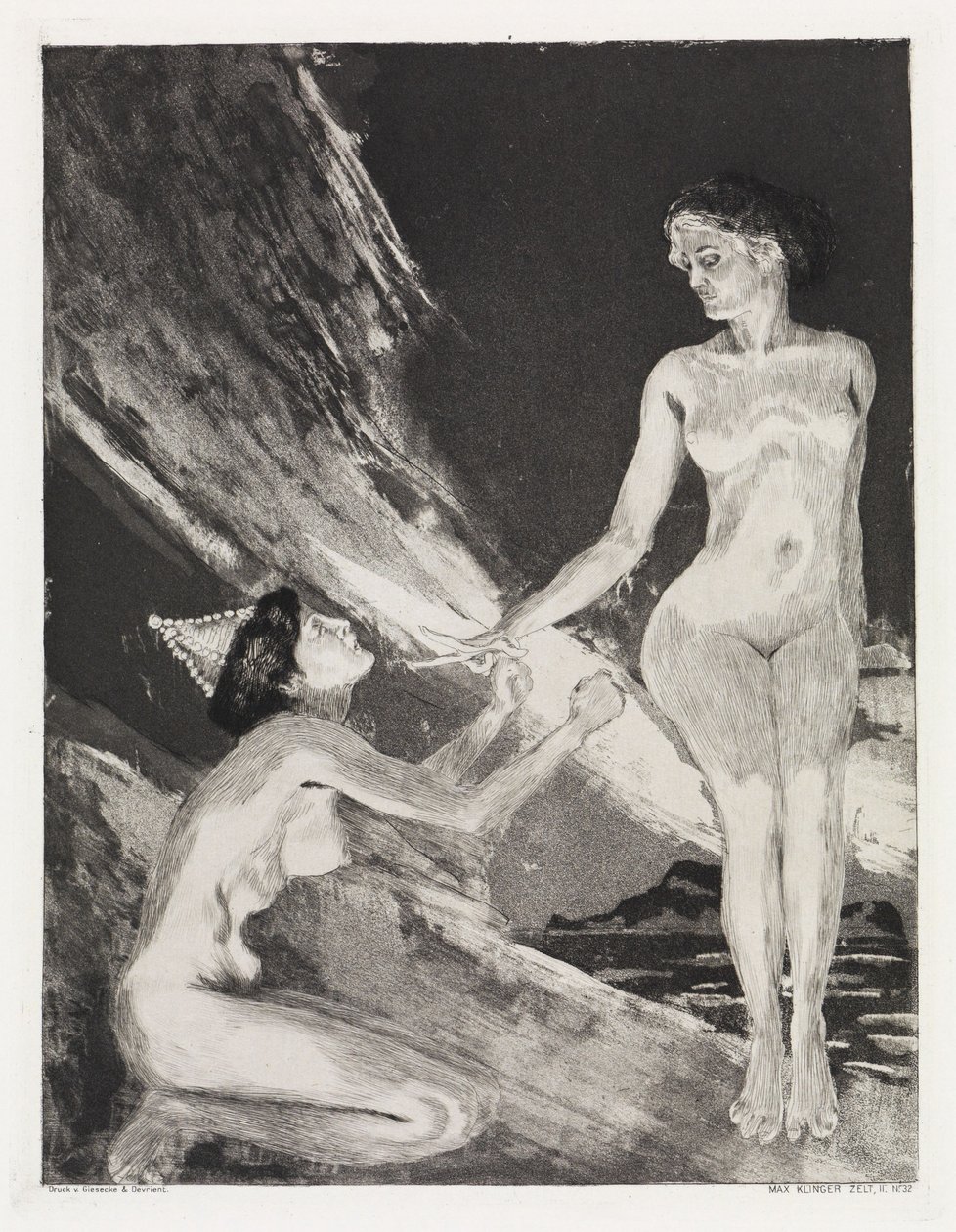 Dronning og gudinde (Telt, Opus XIV, 2. del, nr. 32) af Max Klinger