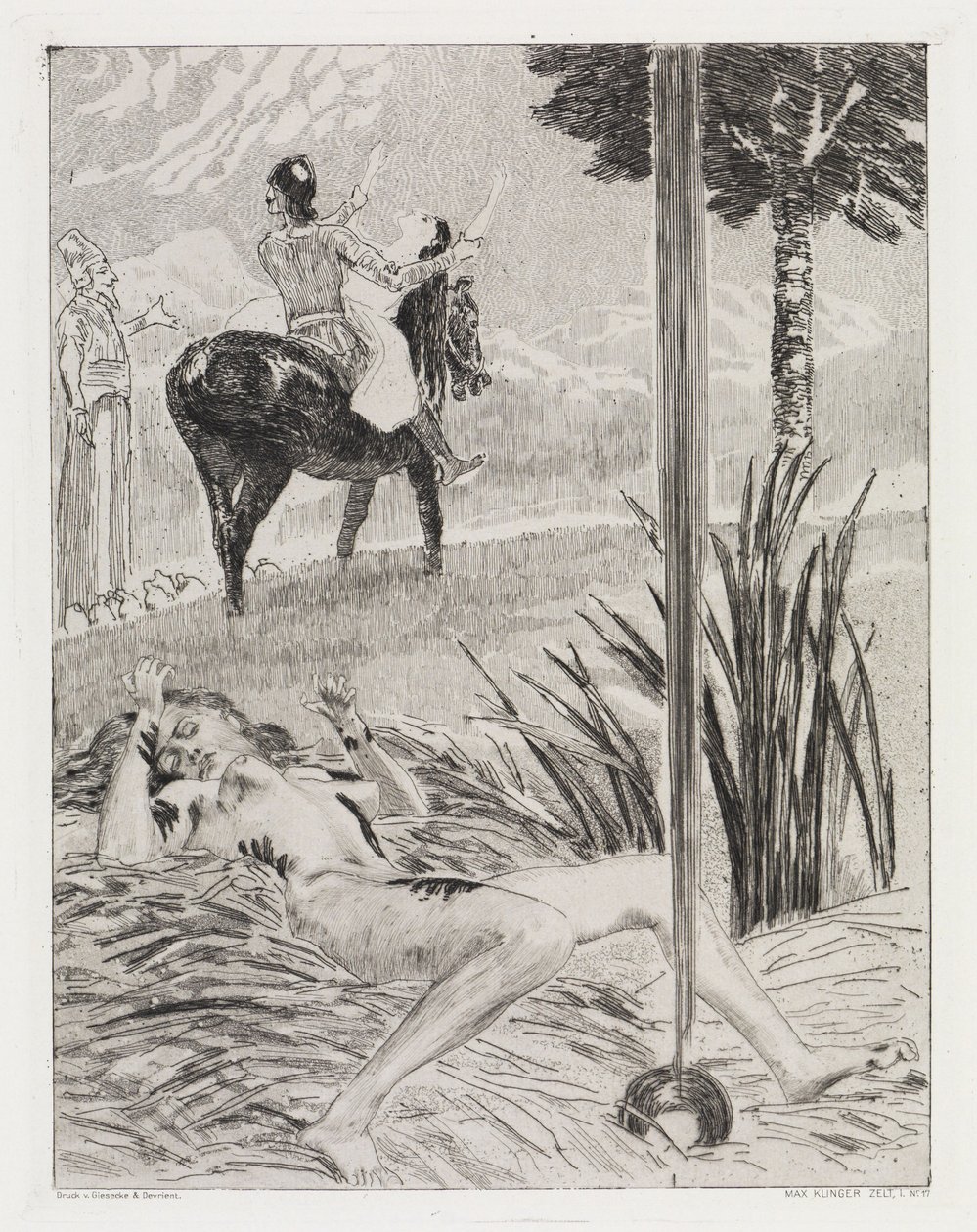 Mord og bortførelse (Telt, Opus XIV, 1. del, nr. 17) af Max Klinger