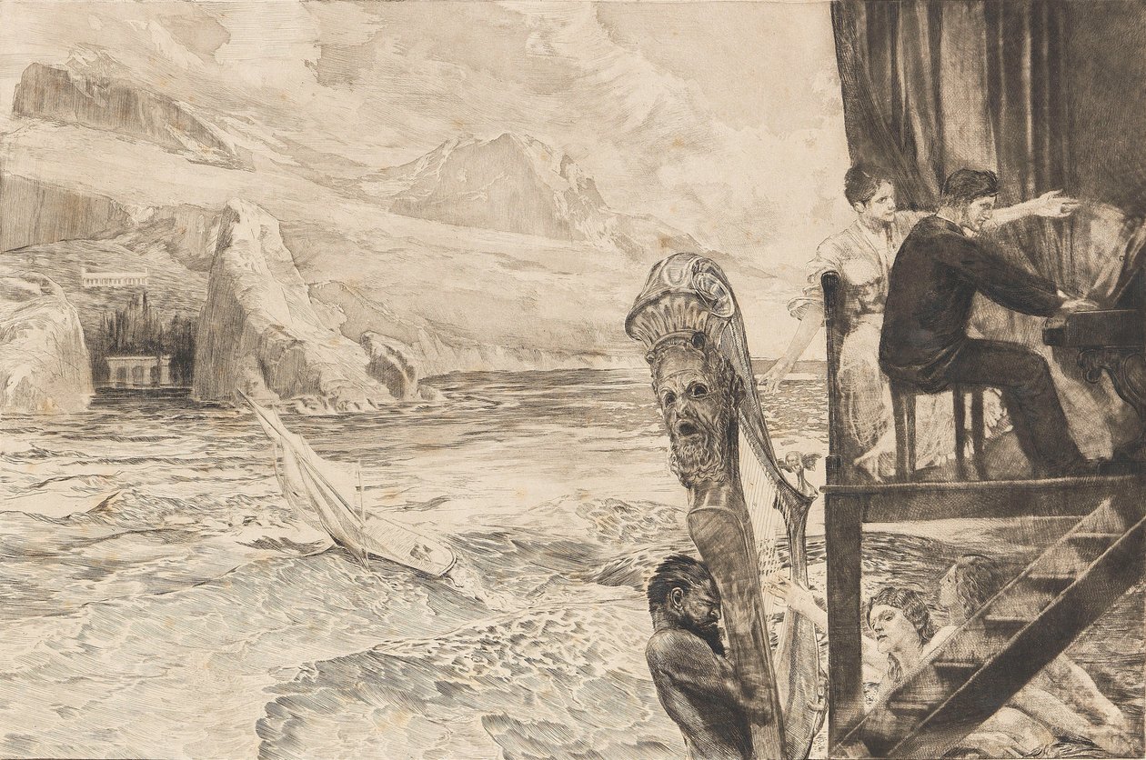 Opus XII, Brahms fantasi, 1894. af Max Klinger