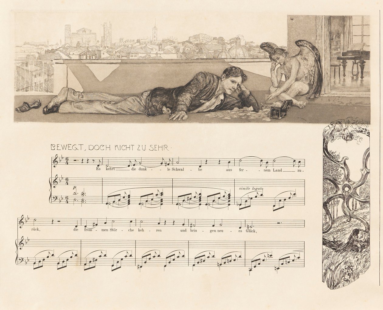 Opus XII, Brahms fantasi, 1894. af Max Klinger