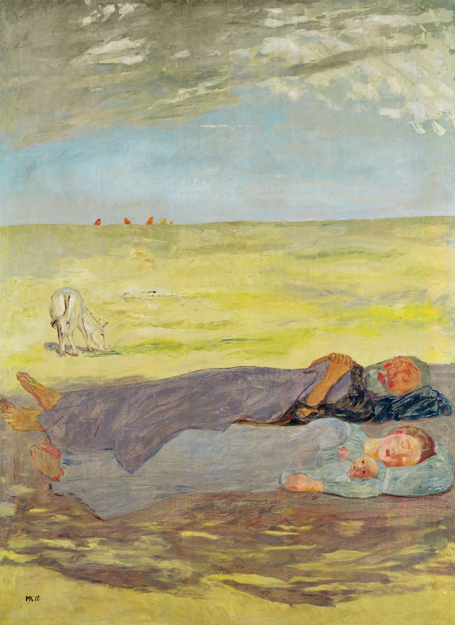 Hvil på flugten til Egypten, 1912 af Max Klinger