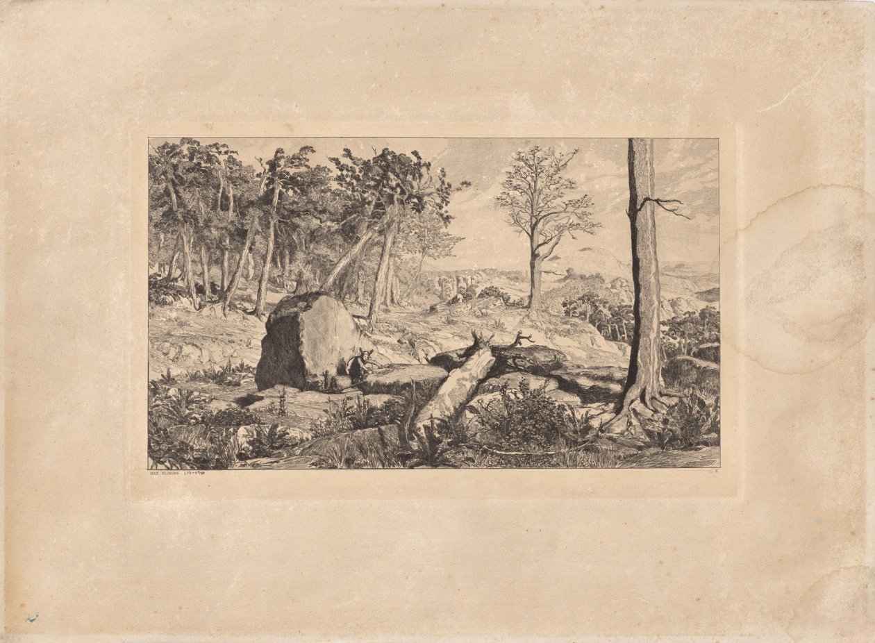 Simplicius i skovødemarken (plade X), fra Intermezzi. Raderinger, op. IV. 12 kompositioner af Max Klinger
