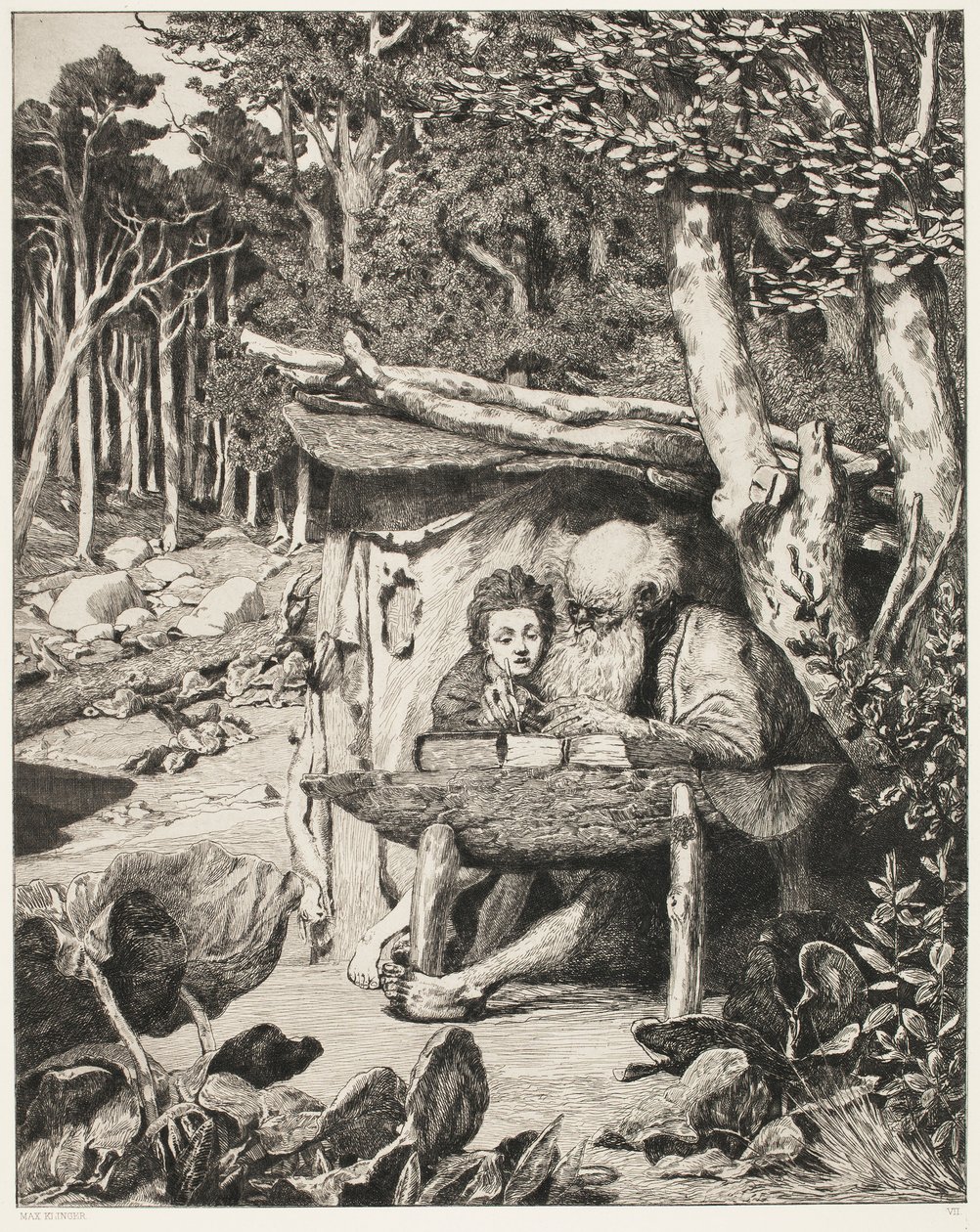 Simplicius’ skrivebord af Max Klinger