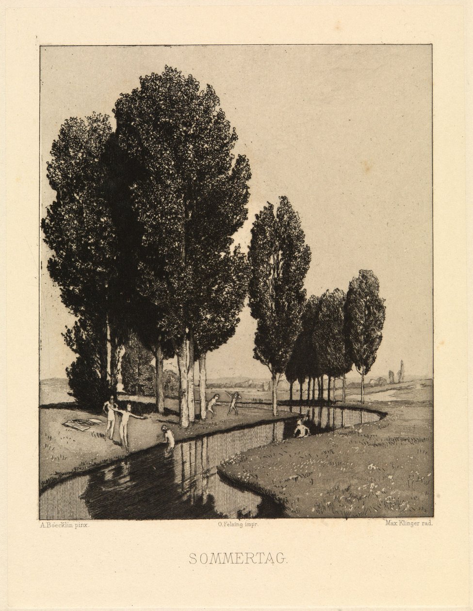 Sommerdag (efter Arnold Böcklin) af Max Klinger