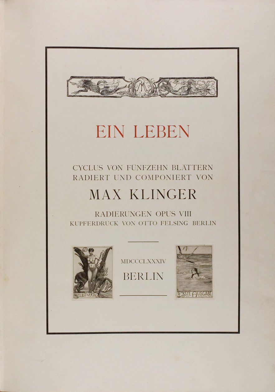Titelside: Et liv af Max Klinger