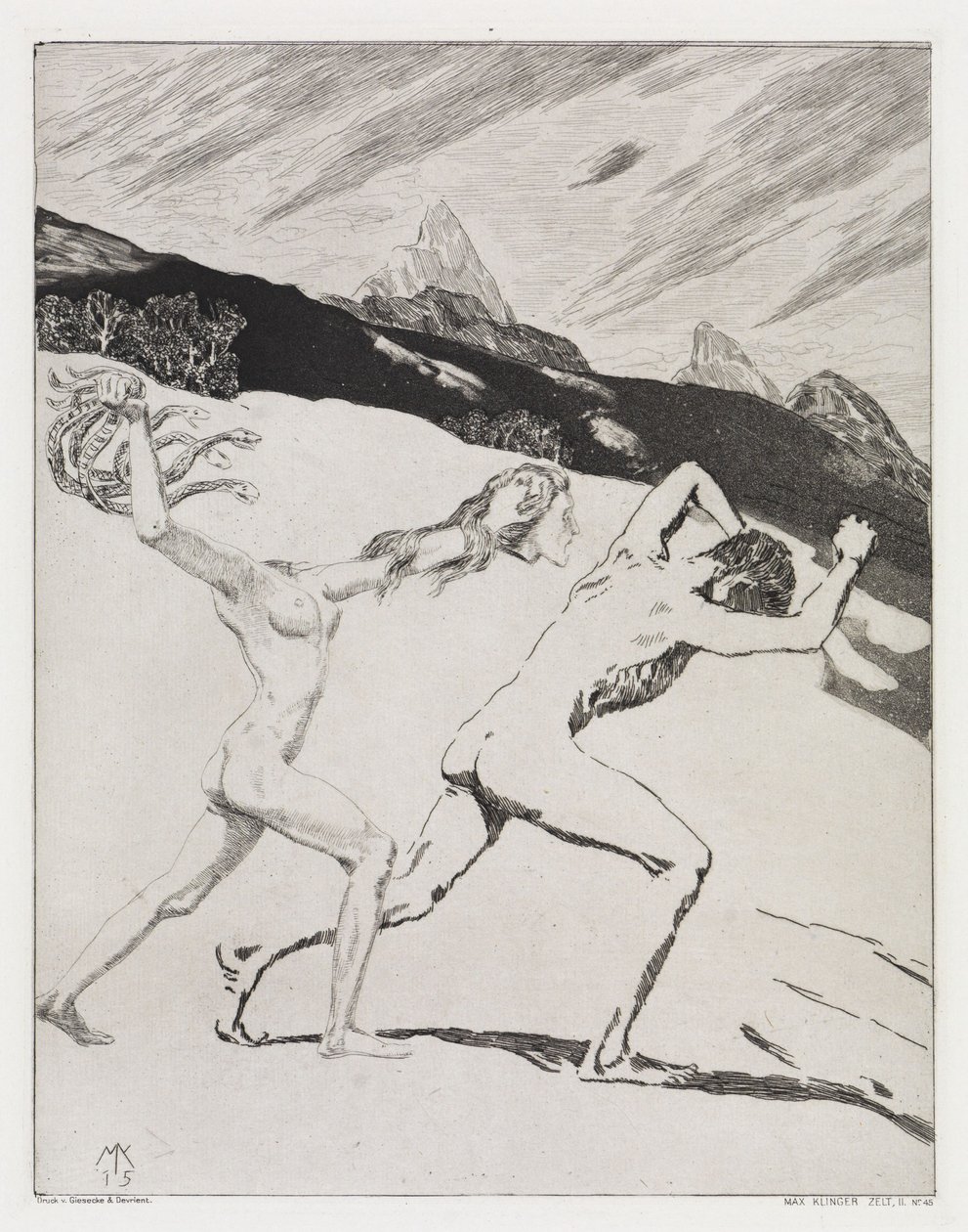 Forvisning (Telt, Opus XIV, 2. del, nr. 45) af Max Klinger