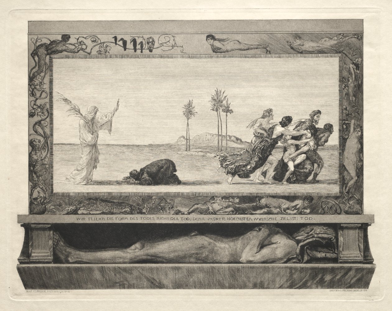 Vom Tode I, (Opus II, 1889) No. 10 af Max Klinger