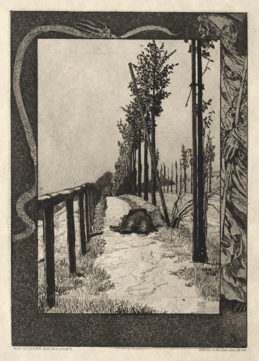 Vom Tode I, (Opus II, 1889) No. 4 af Max Klinger