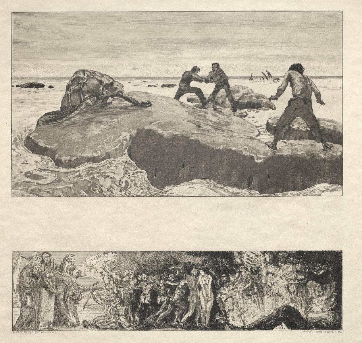 Her er Tode I, Opus I, 1889 nr. 2. af Max Klinger