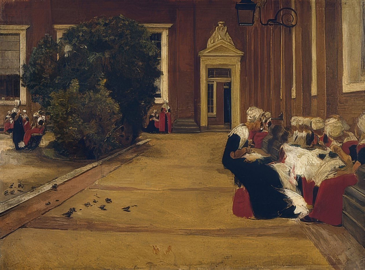 Amsterdam forældreløse piger (studie). 1876 af Max Liebermann