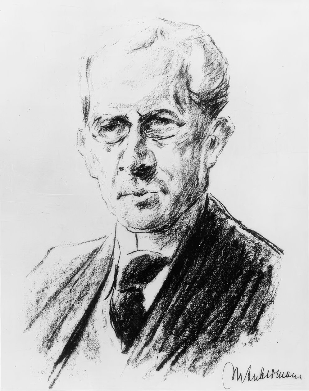 Arno Holz / lith. af Max Liebermann af Max Liebermann