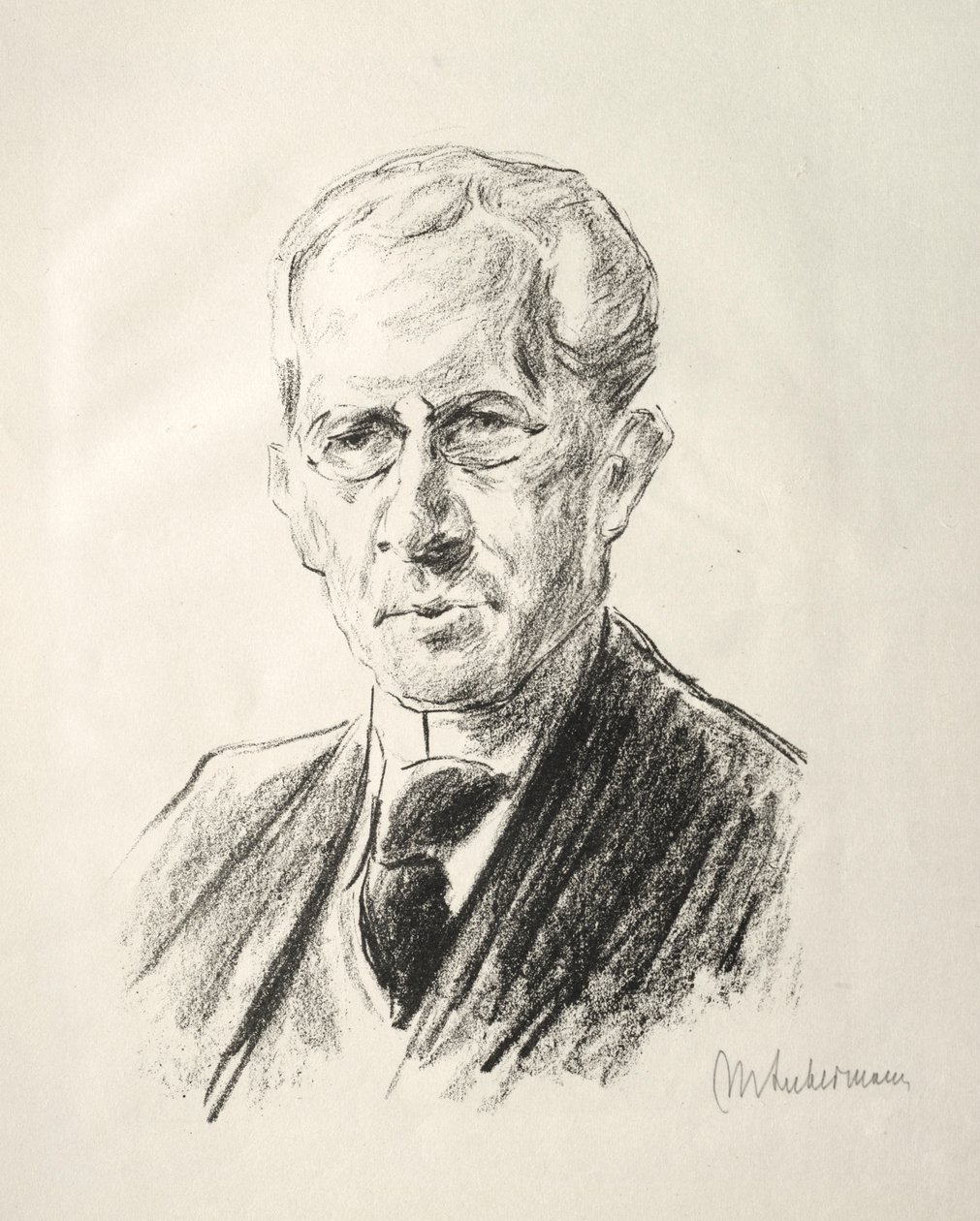Arno Holz mappe: Portræt af Arno Holz, 1923. af Max Liebermann