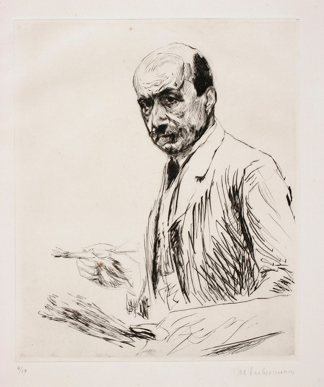 Selvportræt med palet af Max Liebermann