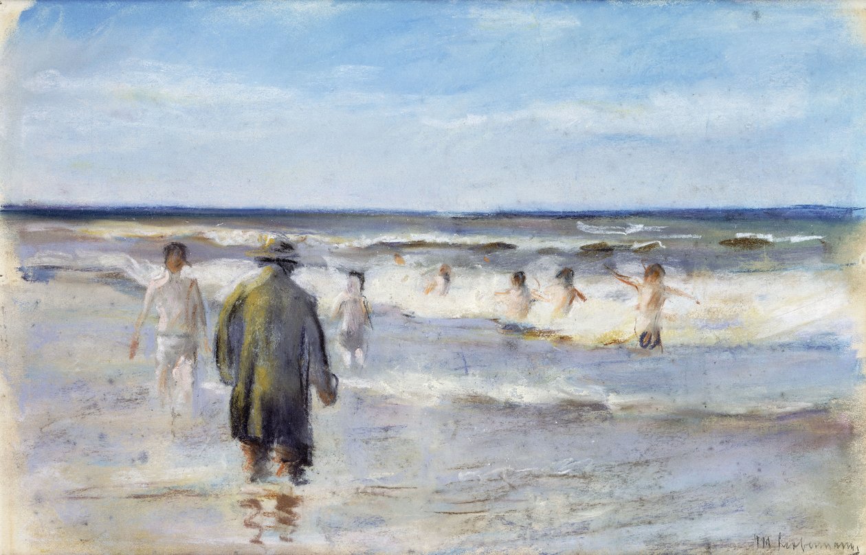 Badende ved kysten, af Max Liebermann