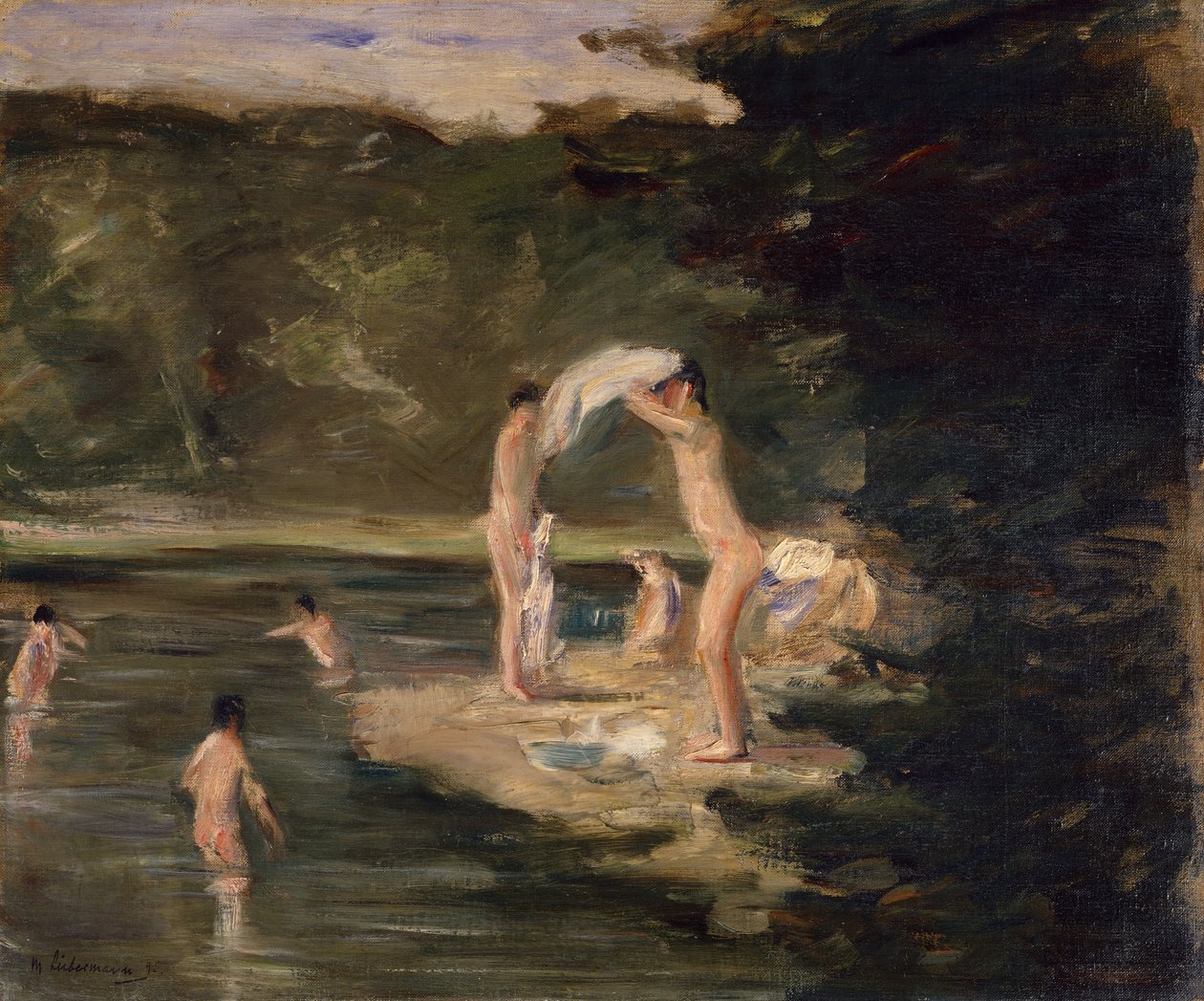Badende drenge af Max Liebermann