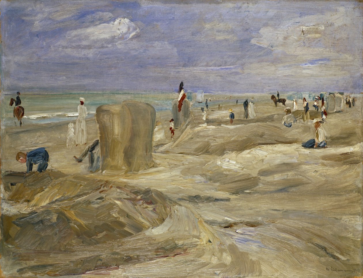 Stranden ved Noordwijk af Max Liebermann