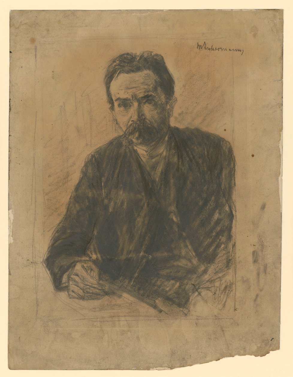 Portræt af digteren Eduard Grisebach af Max Liebermann