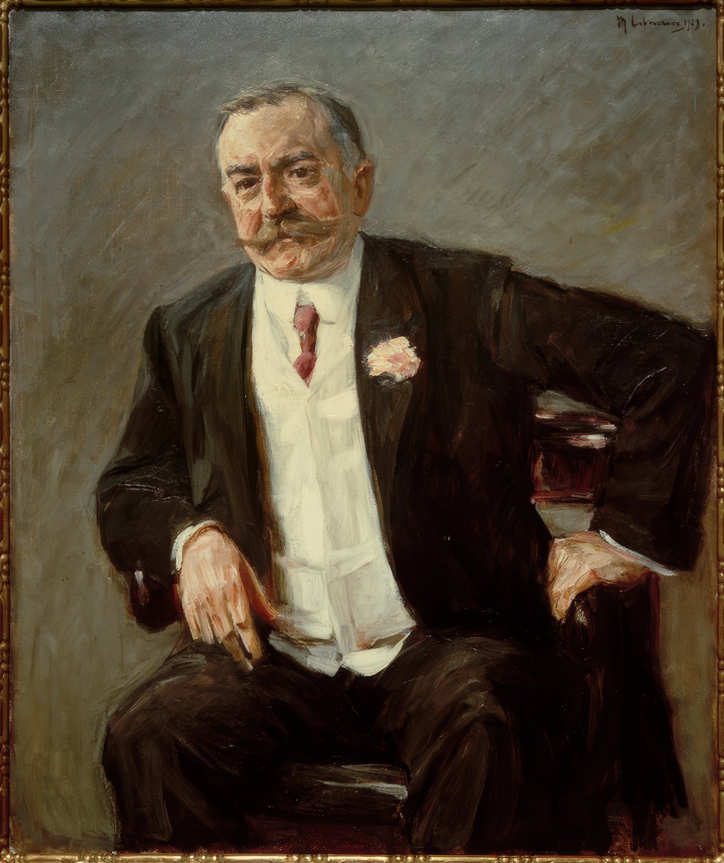Portræt af industrimanden Privy Councillor Friedrich Carl Duisberg, siddende af Max Liebermann