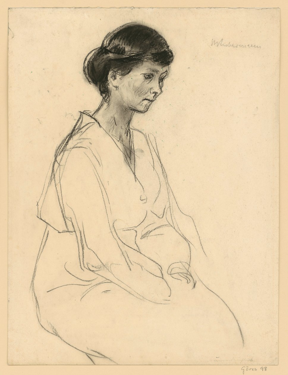 Portræt af en ung kvinde (Kunstnerens datter) af Max Liebermann