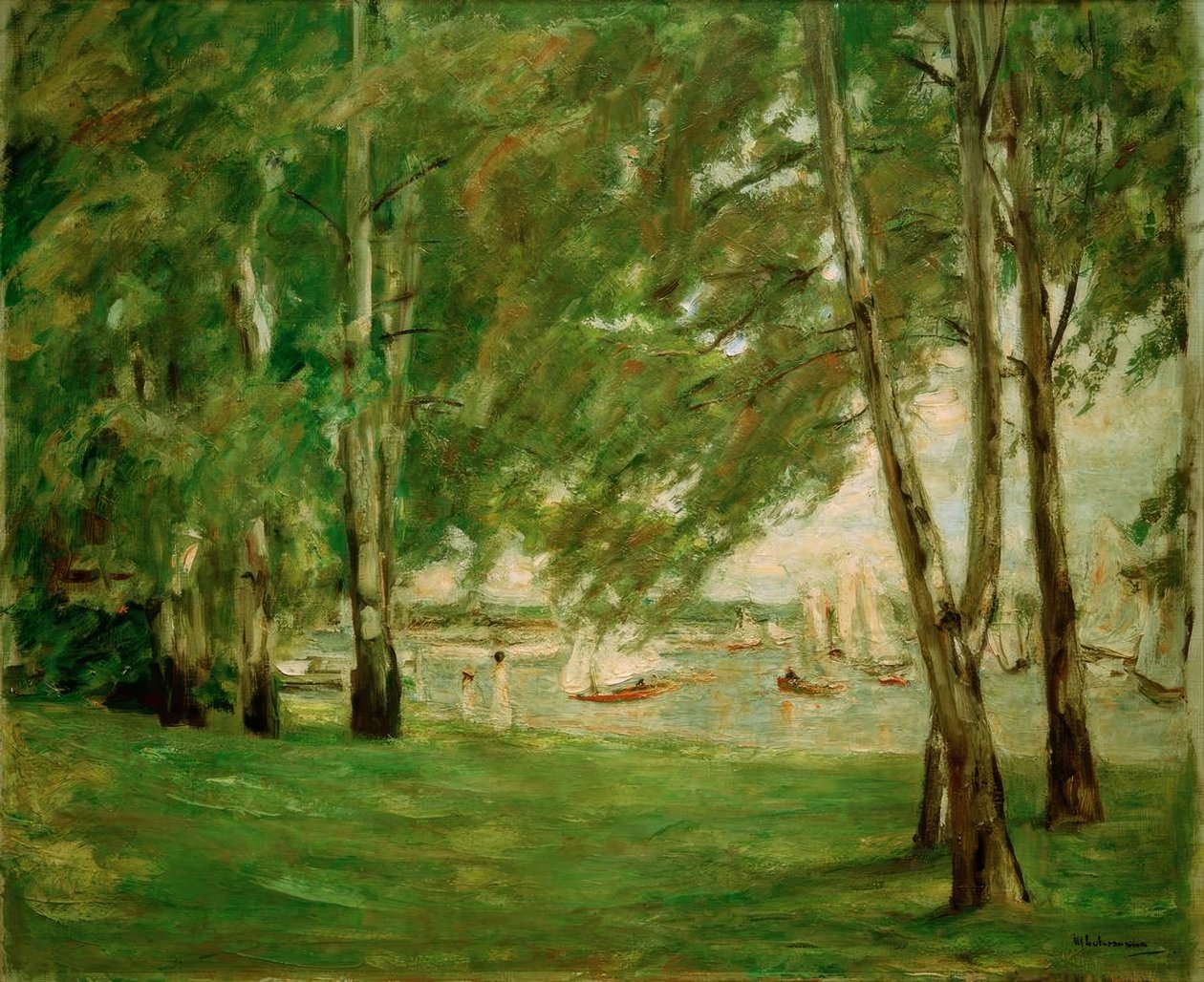 Birker ved Wannsee-kysten mod øst af Max Liebermann